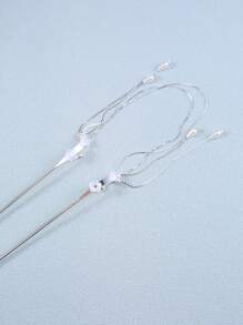 仿珍珠和花朵装饰发夹优雅情人节