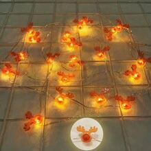 Schneemann LED Lichterkette Girlande, Weihnachtsdekoration für Zuhause, batteriebetriebene Weihnachtsmann Lichter Weihnachtsbaum Hängeornament, Neujahrsdekoration für Zuhause, Weihnachten - Verschiedenfarbig - Übersicht 11