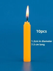 10pcs Long-Stemmed Common Household Lighting Candles, Smokeless And Odorless, White & Red Emergency Cylindrical Candles For Creating Atmosphere And Decoration - Ideal Choice For Bars And Western Restaurants. Romantic Dinner Candles Suitable For Weddings, Birthday Parties, And Power Outages As Home Decorations.Halloween,Spooky,Autumn,Festival,Holiday Christmas,Winter,Holiday,Festival,Room Decor,Gifts - Multicolor - View 9