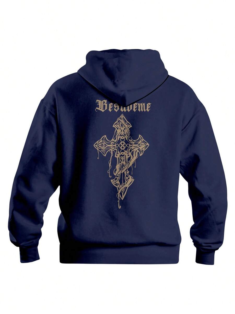 Cold Blouse Moletom Cross Style Cotton Flannel - Màu xanh hải quân - Xem 1