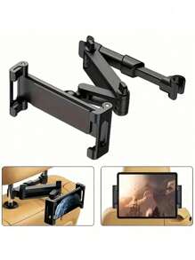 1PC Car Tablet Holder, Headrest Tablet Mount Headrest Stand Cradle, Car Headrest Tablet Holder, Car Headrest Mount, Tablet Headrest Holder, Adjustable Tablet Car Mount For Back Seat, Car Back Seat Headrest Tablet Mount Stand For Kids, Road Trip Essentials, Stand Cradle Compatible With Devices Such As IPad Pro Air Mini, Galaxy Tabs, Other 4.7-10.5" Cellphones And Tablets - Black - Black - View 1