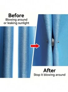 1/3/5/10 pares de sujetadores magnéticos para cortinas de tamaño mediano, anillos magnéticos resistentes para cortinas para reducción de ruido, fácil instalación sin herramientas