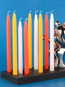 10pcs Long-Stemmed Common Household Lighting Candles, Smokeless And Odorless, White & Red Emergency Cylindrical Candles For Creating Atmosphere And Decoration - Ideal Choice For Bars And Western Restaurants. Romantic Dinner Candles Suitable For Weddings, Birthday Parties, And Power Outages As Home Decorations.Halloween,Spooky,Autumn,Festival,Holiday Christmas,Winter,Holiday,Festival,Room Decor,Gifts - Multicolor - View 2