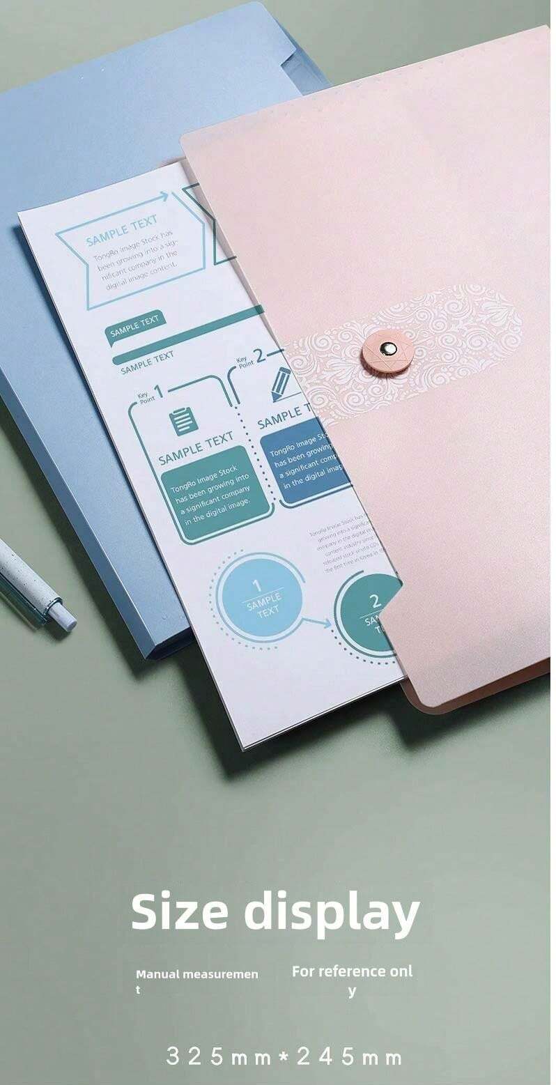 A4 Multi-Layer File Folder, Transparent Insert Page, Cute Design For ...