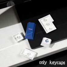 148-Key Blue White Pink Japanese Style Keycaps Set, Fit For 61/64/75/87/98/104-Key Mechanical Keyboards - Blue and White - View 10