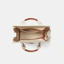 Kate Spade Plenty Tote Bag Canvas Leather Crossbody Bag,Small Satchel Shoulder Purse,Top Handle Handbag With Cute Heart Decor,Zip Closure,KH489960 - Beige - View 11