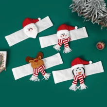 1 pieza Decoración navideña con hebilla en forma de muñeca creativa y linda, hebilla colgante decorativa navideña para ventana de hotel y restaurante