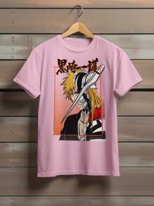 Bleach Ichigo Zanpakutou Anime Shirt Ref 1271 FLUXOGEEK - 淺粉色 - 查看 1