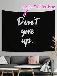 1 件定制文字印刷壁挂毯，结婚纪念日、生日、婚礼、家居装饰的个性化礼物，适用于卧室、公寓、客厅、墙壁艺术、定制挂毯、定制旗帜、房间装饰、挂毯 - 彩色 - 查看 8