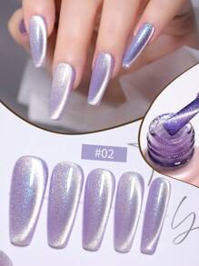annies 10ml 1pc/6pcs Reflective Cat Eye Gel Nail Polish, Magnetic UV LED Removable Gel Nail Polish, 6 Colors Semi-Permanent Crystal Cat Eye Gel Nail Polish Set
