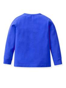 4pcs Tween Boy Video Game Print Round Neck Long Sleeve T-Shirts, Fall, Sweatshirt - Multicolor - View 3