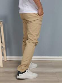 Men Pants - 米色 - 查看 3