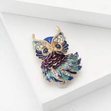 1pc Cute Alloy Owl Brooch Versatile Women Cardigan/Suit Decor Pin - Owl - View 4