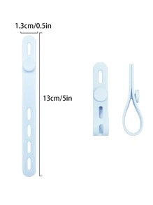 5pcs Silicone Cable Ties, Reusable, Suitable For Earphone Cables, Phone Charging Cables, Various Household Data Cables, Can Be Used For Cable Management In Home, Office, School And Other Places, Also Suitable For Travel Storage Bags, Makeup Bags, Travel Storage Bags, Large Capacity Cosmetic Storage Boxes, Can Store Lipsticks, Brushes, Skincare Products, Phones, Coins, Small Items And More, Suitable For Home, Gifts, Vacations And Holidays (Halloween, Christmas) And Other Occasions, Multi-Functional Use, Full Of Bohemian Style - Multicolor - View 9