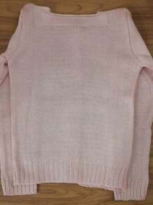 KNITTING BLOUSE FOR GIRLS - Màu Hồng baby - Xem 4