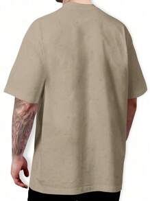 Pitbull Bullylife Basic T-Shirt 100% Cotton Shirt GPJ1 - 卡其色 - 查看 2