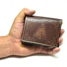 Country L-Shaped Rustic Leather Wallet - Óxido marrón - Ver 1