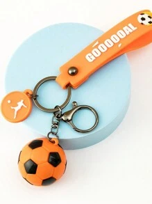 1pc Durable Multi-Color Football/Soccer Pendant, Key Chain, Resin Crafted, Fashion Sports Fan Accessory