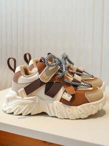 1 Paar modische, vielseitige, atmungsaktive und rutschfeste Sportschuhe für Kinder drinnen und Outdoor, Mädchen und Jungen Lässig Laufschuhe, rosa Prinzessinnen-Schuhe
