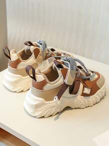 1 Paar modische, vielseitige, atmungsaktive und rutschfeste Sportschuhe für Kinder drinnen und Outdoor, Mädchen und Jungen Lässig Laufschuhe, rosa Prinzessinnen-Schuhe