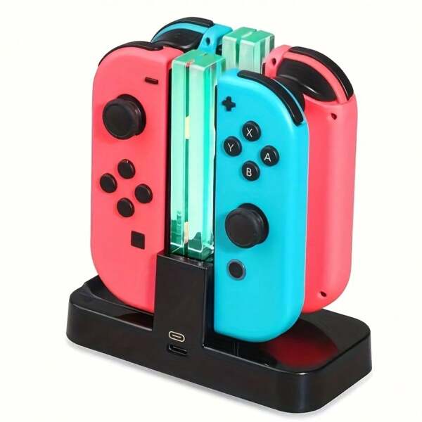 Charging Dock Replacement Compatible With Switch & Charger Compatible With Switch OLED Joy Cons, Charging Station Compatible With Switch With A USB Type-C Charging Cord