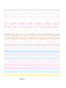 20 件装和纸胶带薄套装 7 毫米 * 3 米多图案纸质胶带遮蔽胶带礼品装饰贴纸、手账胶带、复古纸胶带、古董手账胶带、创意装饰 DIY、非常适合礼物、DIY 工艺包装、剪贴簿日记 - 粉色 - 查看 5