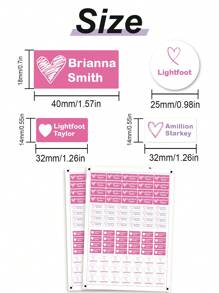 Pegatinas impermeables con nombre personalizado, etiquetas adhesivas de estilo de dibujos animados lindos, pegatinas de etiquetas de nombre personalizadas para ropa, etiquetas decorativas personalizadas. - Estilo 10 - Ver 5