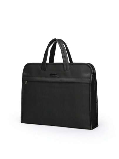 1 pieza de estilo minimalista, casual, portátil, resistente a los arañazos, resistente al desgaste, de gran capacidad, unicolor, cierre con cremallera, impermeable. Cuenta con un bolsillo de malla en el lateral, bolso de mano multifuncional de estilo casual y moderno para regalo de Navidad, uso universitario, actividades al aire libre, vacaciones, bolso bandolera, bolso, bolso hobo, bolsos para hombres, regalos para hombres