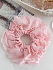 1个女士时尚简约甜美蕾丝边双蝴蝶结发圈，适合日常佩戴，发绳，发圈 - 彩色 - 查看 13