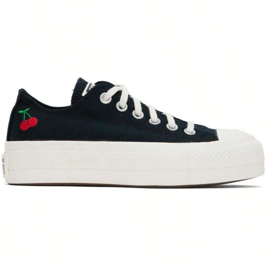 Black Chuck Taylor  Star Lift Platform Cherries Low Top Sneakers - 預設 - 查看 1