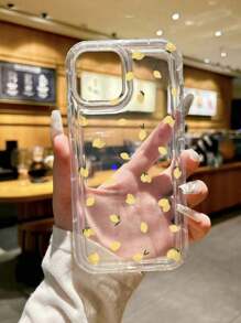 1pc Full Screen Lemon Pattern Transparent Shockproof Phone Case Compatible With IPhone 15 Pro Max, 11/12/13/14 Plus, XR/7/8 Plus, TPU Protective Cover - Clear - View 3