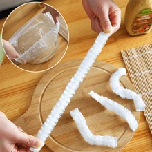 100 piezas Paquete de valor de cubiertas de plástico desechables para mantener la frescura - Solución de frescura de cocina premium para frutas, arroz y sobras - Duradero, a prueba de fugas, cubiertas selladas multiusos - Ideal para uso doméstico y restaurante