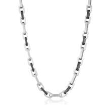 Men's Two‑Tone Ion‑Plated Stainless Steel Franco Chain Necklace 8 Mm – 24″ Everyday Modern Necklace - Thép - Xem 1