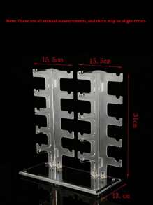 5 Pares De Monturas De Anteojos De Plástico Transparente De Color, Exhibidores De Gafas De Sol, Exhibidores De Lentes, Mostradores Para Gafas, Estantes De Exhibición De Mostrador - Negro - Ver 15