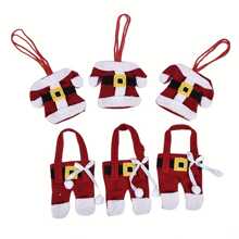 6pcs Christmas Santa Suit Canvas Cutlery Holder Set - Festive Tableware Organizer With Silverware Bag Decorations - Holiday Home Kitchen Table Decorations For Christmas Party,Home Decor,Kitchen Decor Decor,Room Decor,Christmas Decor,Party Decor,Decorative Crafts,Desk Ornaments,Table Decorative Ornaments,Party Gift Decorations,Christmas Decorations,Christmas Gift.