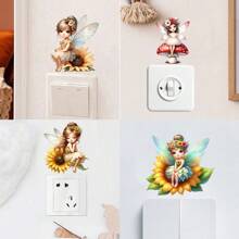 Self-Adhesive Fairy, Inspirational English Text, Cartoon Fairy Decoration Removable PVC Wall Sticker For Living Room, Entrance, Bedroom, Kids Room - Multicolor - View 15