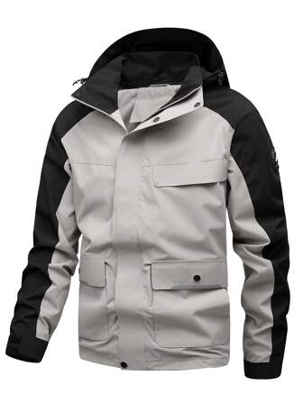 2024秋冬新款男士防风防水夹克，户外露营登山外套