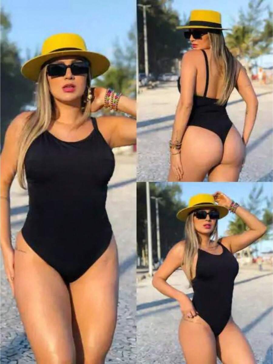 ELASTIC CARNIVAL MM Swimsuit Bodysuit - 黑色 - 查看 1