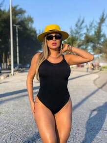 ELASTIC CARNIVAL MM Swimsuit Bodysuit - 黑色 - 查看 5