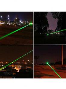 Green Laser Pointer, High Power Pen Shaped Laser Flashlight, With Built-In Battery, Long Range Laser Pointer, Long Distance Strong Laser, Suitable For Astronomical Demonstrations, Outdoor Camping H303-6 - Black - View 4