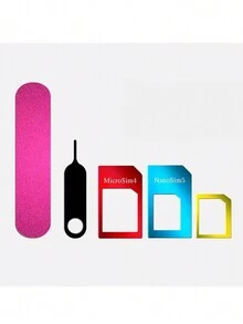 Nano Micro Sim Card Adapter Kit File Key - 화이트 - 보기 2