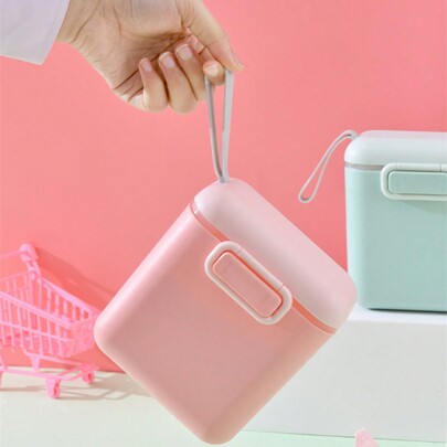 Portable Baby Milk Powder Container; Infant Complementary Food Storage Box With Multiple Separated Compartments; Large Capacity Sealed Food Storage Canister With A Milk Powder Spoon Included