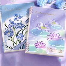 1 个 A5/B5/A4 笔记本，60 张，可拆卸笔记本，练习本，办公和学习用品，返校用品，漂亮的花朵封面，非常适合学生，返校用品返校 - 混色 - 查看 6