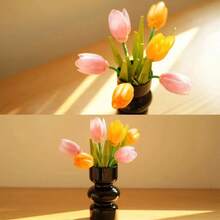 3 件套花束郁金香积木 DIY 模型积木家居办公室装饰展示积木玩具礼物 - 顏色 - 查看 5