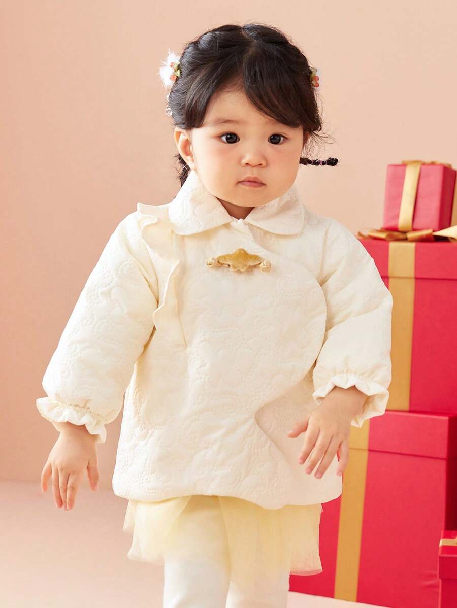 Balabala Baby Girls Clothes Baby Girls Outerwear Baby  Clothes 2024 New Year Of The Ox  Spring Fashion Cute