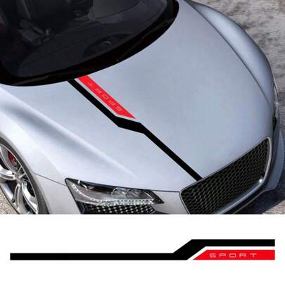Car Hood Bonnet Sticker Graphics Stripes Sport Styling Auto Decor Decal Tuning Accessories Decoration For Audi BMW Nissan Toyota Kia Renault Subaru