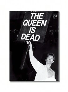 1 件，帆布印刷画，经典摇滚乐队史密斯乐队热门单曲《皇后乐队已死》复古海报，房间装饰用品，无框墙面艺术海报，客厅沙发背景装饰，门厅走廊装饰，家居装饰，卧室装饰，浴室装饰，房间装饰，办公室装饰，学校装饰，艺术礼品，PVC 硬管包装