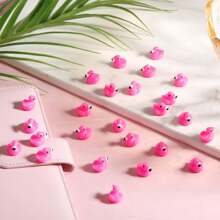 10/50/100/200 Chiếc Vịt Hồng Hạc Mini Bằng Nhựa, Vịt Hồng Hạc Nhỏ, Tượng Hồng Hạc Dễ Thương Cho Đồ Trang Trí Bánh, Vườn, Nhà Búp Bê, Cảnh Quan, Bể Cá, Đồ Thủ Công DIY - Đỏ - Xem 3