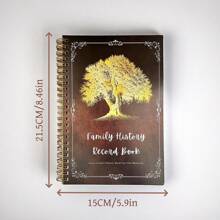 Sổ ghi chép lịch sử gia đình - Tạo phả hệ của riêng bạn, khám phá nguồn gốc & truyền thống, xây dựng cây gia phả - Món quà hoàn hảo cho cha mẹ và con cái, giấy 100Gsm - màu nâu - Xem 2