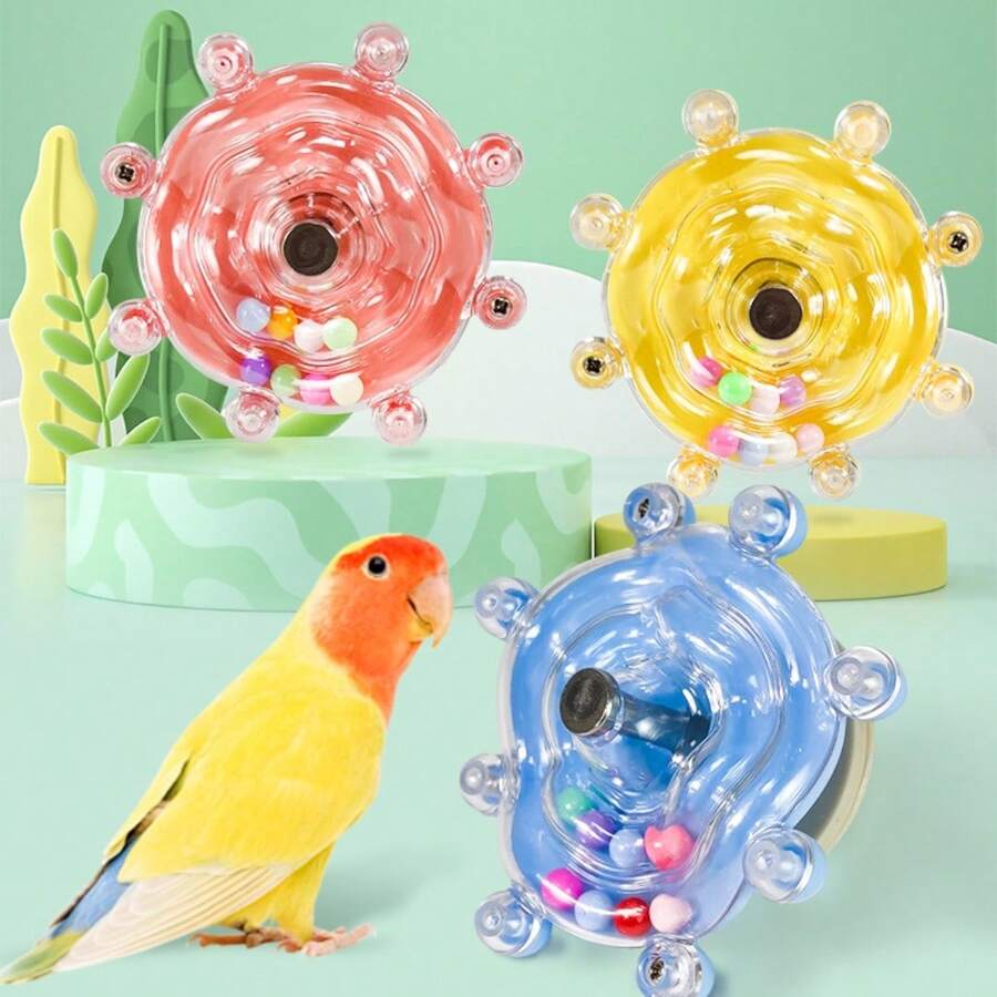 Parrot Toy - Interactive Rotating Disc, Flying Saucer Stress Relief Toy ...